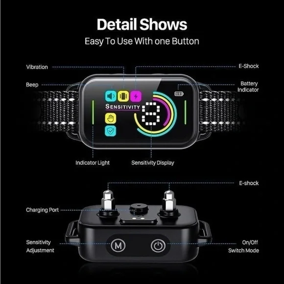 Dog Bark Collar, Bark Collar for Large Medium Small Dogs,Smart Bark Colla - Picture 4 of 5